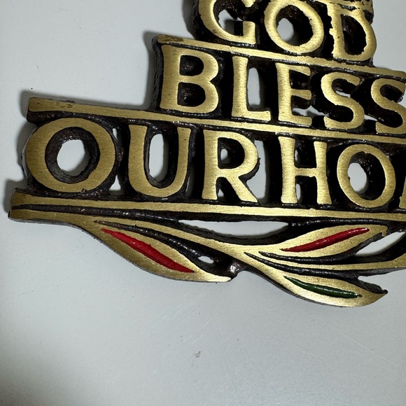 Vintage Gold and Black Wall Hanging Decor - Picture 3 of 4